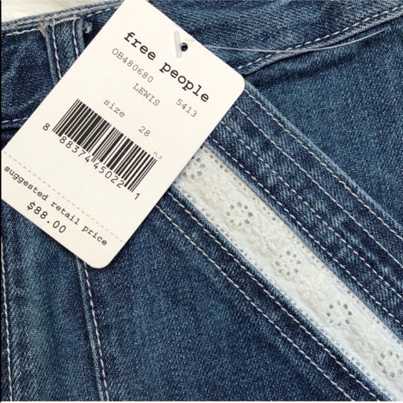 Free People Blue Solid Mini Shorts sz28 - Picture 5 of 8